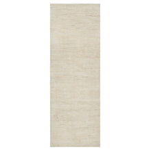 Load image into Gallery viewer, 4&#39;x12&#39;1&quot; Parchment White, Hand Knotted, Lori Buft Gabbeh, Modern, Thick and Plush, Plain Design, 100% Wool, Wide Runner, Oriental Rug FWR544662