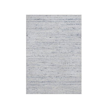 Load image into Gallery viewer, 2&#39;x3&#39; Frost Gray, Hand Loomed, Modern Striae Design, Tone on Tone, Plush Pile, Natural Wool, Mat, Oriental Rug FWR544716