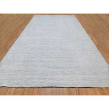 Load image into Gallery viewer, 12&#39;x14&#39;10&quot; Misty Gray, Modern Striae Design, Tone on Tone, Lush and Plush, Pure Wool, Hand Loomed, Oversized, Oriental Rug FWR544728