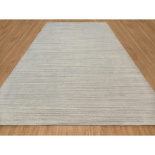 Load image into Gallery viewer, 12&#39;x14&#39;8&quot; Beige, Natural Wool, Variegated Textured Modern Design, Hand Loomed, Thick and Plush, Oversized, Oriental Rug FWR544740