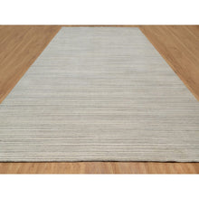 Load image into Gallery viewer, 12&#39;1&quot;x17&#39;7&quot; Bone White, Variegated Textured Modern Design, Natural Wool, Hand Loomed, Plush and Lush, Oversized, Oriental Rug FWR544746