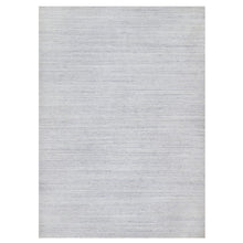 Load image into Gallery viewer, 12&#39;1&quot;x17&#39;9&quot; Ice Gray, Modern Striae Design, Tone on Tone, Lush and Plush, Soft Wool, Hand Loomed, Oversized, Oriental Rug FWR544800