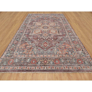 10'x13'9" Tuscan Red, Heriz Revival, Vegetable Dyes, Thick and Plush, Soft Wool, Hand Knotted, Oriental Rug FWR544812