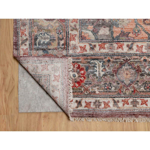 10'x13'9" Tuscan Red, Heriz Revival, Vegetable Dyes, Thick and Plush, Soft Wool, Hand Knotted, Oriental Rug FWR544812