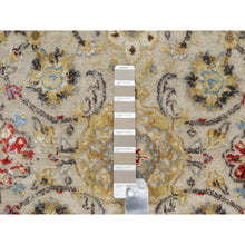 Load image into Gallery viewer, 2&#39;9&quot;x20&#39; Biscoti Beige, Hand Knotted, Soft Colors, The Sunset Rosettes, Wool and Pure Silk, XL Runner, Oriental Rug FWR544896