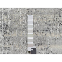 Load image into Gallery viewer, 2&#39;7&quot;x28&#39; Magnetic Gray, Modern Design, Hand Spun, Undyed Natural Wool, Hand Knotted, XL Runner, Oriental Rug FWR545076