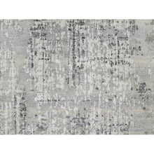 Load image into Gallery viewer, 2&#39;7&quot;x28&#39; Magnetic Gray, Modern Design, Hand Spun, Undyed Natural Wool, Hand Knotted, XL Runner, Oriental Rug FWR545076