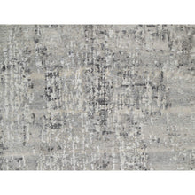 Load image into Gallery viewer, 2&#39;6&quot;x26&#39; Pastel Gray, Hand Knotted, Undyed Natural Wool, Modern Design, Hand Spun, XL Runner, Oriental Rug FWR545082