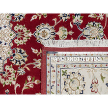 Load image into Gallery viewer, 7&#39;10&quot;x10&#39;3&quot; Falu Red, Wool and Silk, 250 KPSI, Nain with Center Medallion Flower Design, Hand Knotted, Oriental Rug FWR545124