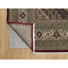 Load image into Gallery viewer, 8&#39;10&quot;x12&#39;4&quot; Wine Red, 250 KPSI, Hand Knotted, Super Mahi with Large Medallion, Wool and Silk, Oriental Rug FWR545136