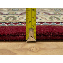 Load image into Gallery viewer, 8&#39;10&quot;x12&#39;4&quot; Wine Red, 250 KPSI, Hand Knotted, Super Mahi with Large Medallion, Wool and Silk, Oriental Rug FWR545136