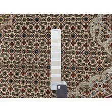 Load image into Gallery viewer, 8&#39;x10&#39; Photon White, Super Mahi with Large Medallion, Hand Knotted, Wool and Silk, 250 KPSI, Oriental Rug FWR545172