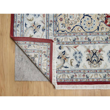 Load image into Gallery viewer, 8&#39;9&quot;x12&#39; Falu Red, Nain with Center Medallion Flower Design, Hand Knotted, Wool and Silk, 250 KPSI, Oriental Rug FWR545214