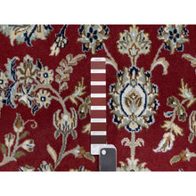 Load image into Gallery viewer, 8&#39;9&quot;x12&#39; Falu Red, Nain with Center Medallion Flower Design, Hand Knotted, Wool and Silk, 250 KPSI, Oriental Rug FWR545214