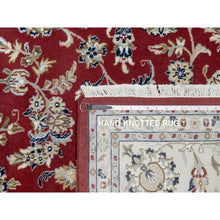 Load image into Gallery viewer, 8&#39;9&quot;x12&#39; Falu Red, Nain with Center Medallion Flower Design, Hand Knotted, Wool and Silk, 250 KPSI, Oriental Rug FWR545214