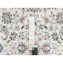 Load image into Gallery viewer, 4&#39;1&quot;x6&#39;1&quot; Vivid White, 250 KPSI, Wool and Silk, Nain All Over Floral Design, Hand Knotted, Oriental Rug FWR545298