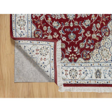 Load image into Gallery viewer, 3&#39;x5&#39;3&quot; Falu Red, Hand Knotted, Wool and Silk, Nain with Large Medallion, 250 KPSI, Oriental Rug FWR545364