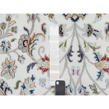 Load image into Gallery viewer, 8&#39;7&quot;x12&#39; Rice White, 250 KPSI, Nain All Over Flower Design, Wool and Silk, Hand Knotted, Oriental Rug FWR545388