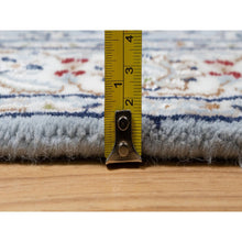 Load image into Gallery viewer, 3&#39;x5&#39;2&quot; Uranian Blue, 250 KPSI, Wool and Silk, Hand Knotted, Nain with Large Center Medallion, Oriental Rug FWR545424