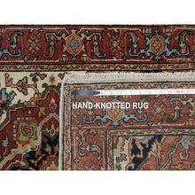 Load image into Gallery viewer, 2&#39;6&quot;x8&#39;1&quot; Papyrus White, 100% Wool, Antiqued Fine Heriz Re-Creation, Natural Dyes, Hand Knotted, Plush and Lush, Denser Weave, Runner, Oriental Rug FWR545508