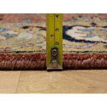 Load image into Gallery viewer, 3&#39;x5&#39;1&quot; Berry Red, Densely Woven Antiqued Hand Knotted Fine Heriz Re-Creation, All Over Pattern, Organic Wool, Natural Dyes Soft Pile, Oriental Rug FWR545532