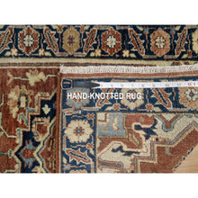 Load image into Gallery viewer, 2&#39;x3&#39;2&quot; Spice Red, Hand Knotted, Vegetable Dyes, Fine Heriz Re-Creation With Central Medallion, Densely Woven, Plush Pile, Pure Wool, Antiqued Mat Oriental Rug FWR545616