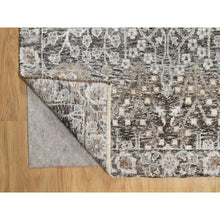 Load image into Gallery viewer, 9&#39;x12&#39; Granite Gray, Hand Knotted, Silk With Textured Wool, Willow And Cypress Tree Design, Oriental Rug FWR545640