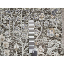 Load image into Gallery viewer, 9&#39;x12&#39; Granite Gray, Hand Knotted, Silk With Textured Wool, Willow And Cypress Tree Design, Oriental Rug FWR545640