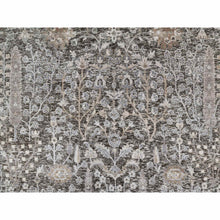 Load image into Gallery viewer, 9&#39;x12&#39; Granite Gray, Hand Knotted, Silk With Textured Wool, Willow And Cypress Tree Design, Oriental Rug FWR545640