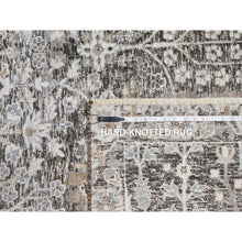 Load image into Gallery viewer, 9&#39;x12&#39; Granite Gray, Hand Knotted, Silk With Textured Wool, Willow And Cypress Tree Design, Oriental Rug FWR545640