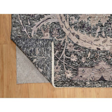 Load image into Gallery viewer, 10&#39;x13&#39;10&quot; Major Brown With Essence Of Black, Hand Knotted Sickle Leaf Design Soft Pile, Wool and Silk Oriental Rug FWR545688