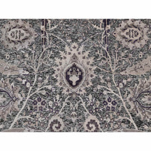 Load image into Gallery viewer, 10&#39;x13&#39;10&quot; Major Brown With Essence Of Black, Hand Knotted Sickle Leaf Design Soft Pile, Wool and Silk Oriental Rug FWR545688