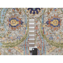 Load image into Gallery viewer, 2&#39;7&quot;x20&#39;2&quot; Cornsilk White, Sickle Leaf Design, Soft and Plush Pile, Silk With Textured Wool, Hand Knotted XL Runner Oriental Rug FWR545772