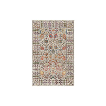 Load image into Gallery viewer, 3&#39;x5&#39; Ballet White, Directional Vase All Over Design, Silk with Textured Wool, Hand Knotted, Oriental Rug FWR545832