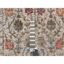 Load image into Gallery viewer, 3&#39;x5&#39; Ballet White, Directional Vase All Over Design, Silk with Textured Wool, Hand Knotted, Oriental Rug FWR545832