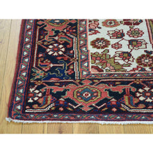 Load image into Gallery viewer, 4&#39;6&quot;x6&#39;4&quot; Green Hand-Knotted Antique Persian Heriz Mint Cond Pure Wool Oriental Rug FWR206706