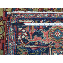 Load image into Gallery viewer, 4&#39;6&quot;x6&#39;4&quot; Green Hand-Knotted Antique Persian Heriz Mint Cond Pure Wool Oriental Rug FWR206706