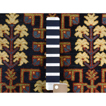 Load image into Gallery viewer, Navy Oriental Rug, Carpets, Handmade, Montana USA.