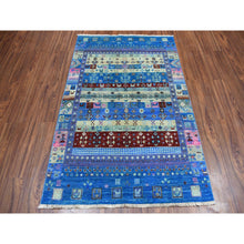 Load image into Gallery viewer, 4&#39;x5&#39;10&quot; Colorful Kashkuli Gabbeh Natural Dyes Pure wool Hand-Knotted Oriental Rug FWR309690