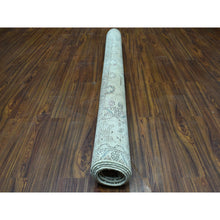 Load image into Gallery viewer, 6&#39;3&quot;x9&#39;1&quot; Cream Vintage Persian Tabriz Worn Pile Hand Knotted Oriental Rug FWR312774