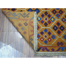 Load image into Gallery viewer, 4&#39;x5&#39;10&quot; Colorful Afghan Baluch Tribal Design Hand Knotted 100% Wool Oriental Rug FWR319092