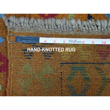 Load image into Gallery viewer, 4&#39;3&quot;x6&#39; Orange Colorful Afghan Baluch Tribal Design Hand Knotted Pure Wool Oriental Rug FWR319902