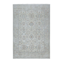 Load image into Gallery viewer, 6&#39;x8&#39;10&quot; White Wash Peshawar Pure Wool Hand Knotted Oriental Rug FWR323460