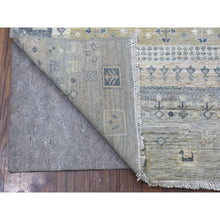 Load image into Gallery viewer, 4&#39;x6&#39; Hand-Knotted Taupe Kashkuli Gabbeh With Small Animal Figurines Organic Wool Village Rug FWR338556