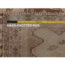 Load image into Gallery viewer, 5&#39;x7&#39;5&quot; Earth Tones Vintage and Worn Down Persian Shiraz Clean Pure Wool Distressed Hand Knotted Oriental Rug FWR345696