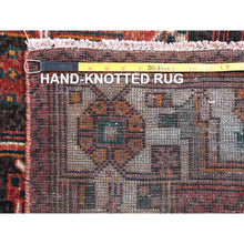 Load image into Gallery viewer, 5&#39;x9&#39;10&quot; Semi Antique Hand Knotted Red Persian Hamadan Sheared Low Clean Organic Wool Shabby Chic Gallery Size Runner Oriental Rug FWR347880