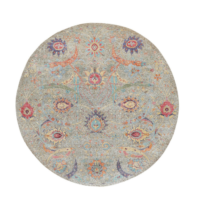 Round Oriental Rug, Carpets, Handmade, Montana USA.