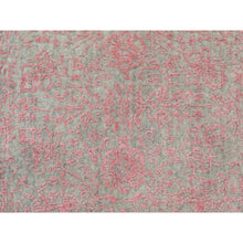 Load image into Gallery viewer, 2&#39;6&quot;x11&#39;10&quot; Pink Wool and Art Silk Erased Persian Design Runner Hand Loomed Jacquard Oriental Rug FWR351498