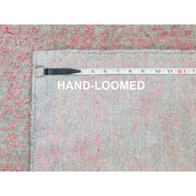 Load image into Gallery viewer, 2&#39;6&quot;x11&#39;10&quot; Pink Wool and Art Silk Erased Persian Design Runner Hand Loomed Jacquard Oriental Rug FWR351498