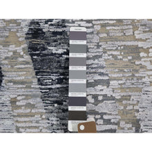 Load image into Gallery viewer, 10&#39;x14&#39; DIMENSIONAL CURTAINS Gray Silk With Textured Wool Hand Knotted Oriental Rug FWR354918